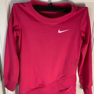 Kids Nike Dri-Fit girls long sleeve active shirt. Size4 XS PINK/FUCHSIA.